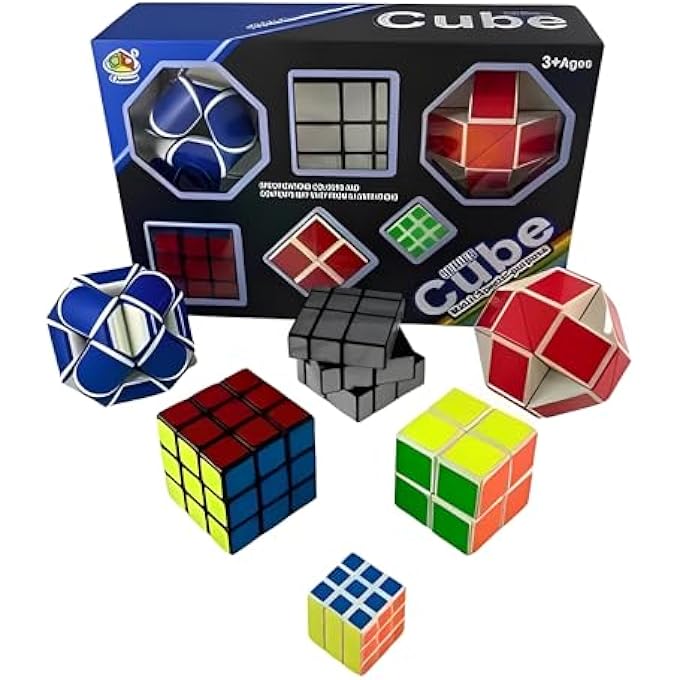 6-PIECE SPEED CUBE SET MAGIC CUBE 3-D PUZZLES GAMES EDUCATIONAL KID'S TOYS SPEED CUBE IDEAL GIFT FOR BEGINNERS & PROFESSIONALS - Image 1